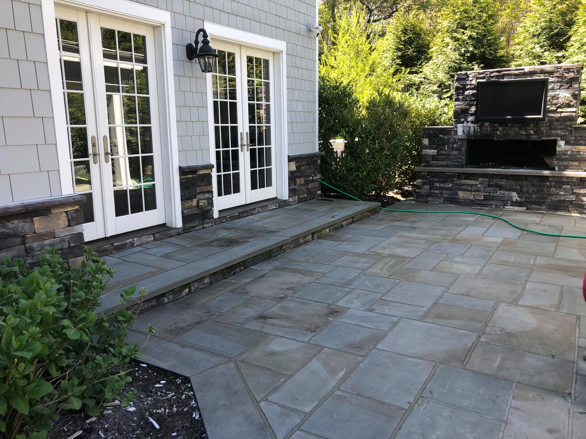 Backyard paver patio installation on Long Island — Commack, NY